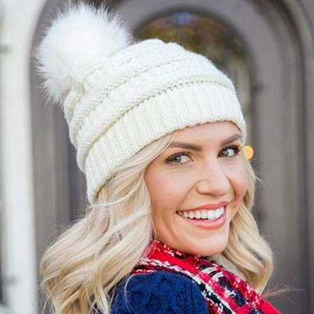 Mössa för mössa för kvinnor med mjuk keps White