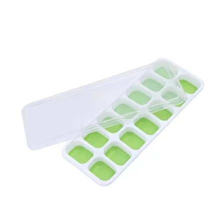 Ice Cube Tray - 14 Isbitar - Grön / Vit