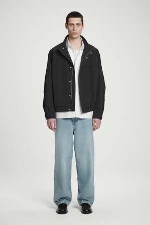 COS Men's Twill Utility Bomber Jacket in Black