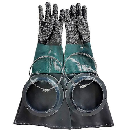 Sandblästringshandskar Sandblästringsdelar 60cm Med O-ringar För Sandblästringskabinett