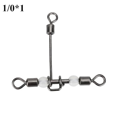 10 stk / sett Slitesterk T-formet Krysslinje Fiskesvirvler Kobling