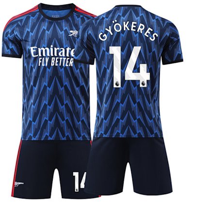2025-2026 Arsenal Bortaställ Ny Fotbollströja Kit No.14 Gyökeres
