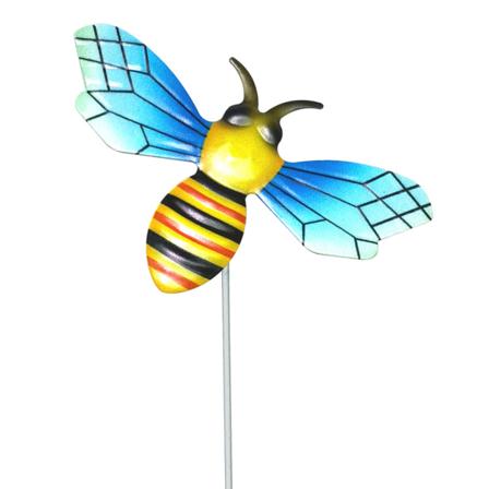 Metal Garden Bee Staty Art Dwarf Decor Söt järnprydnad utomhusdekoration Style 4