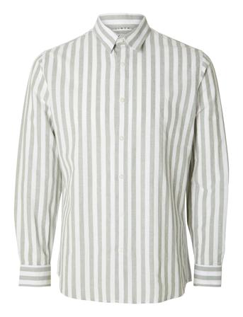 Slhslimsun Shirt Ls Classic Tops Shirts Casual Green Selected Homme