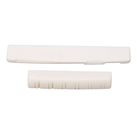 Guitar Nut Set Ox Bone Slotted Bridge Satulan vaihto 12-kielisille akustisille kitaroille