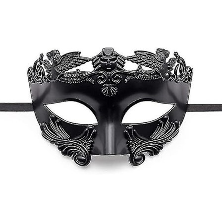 Svart Maskeradmask för Män - Romersk Grekisk Mytologi Venetianskt Mask Halloween Cosplay Karneval