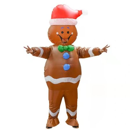 Pepparkaksgubbe Oppustelig Dragt Batteridrevet Temafest Kostume til Show Aktivitet Fest-Perfekt_tfrf