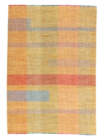 Tapis Kilim Moderne 247X352 Orange/Marron (Laine, Afghanistan)