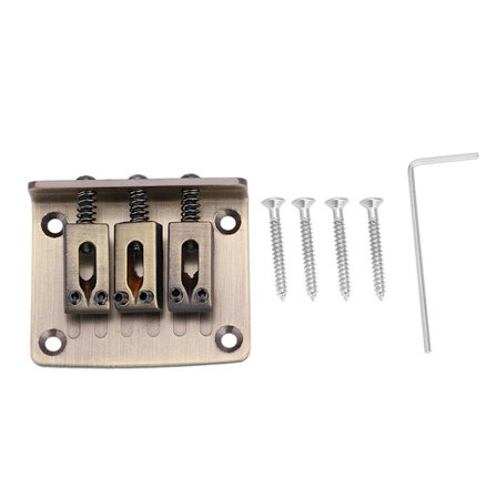 3-strängars låda gitarrstall DIY-strängar instrument fasta utbytesdelar (brons)