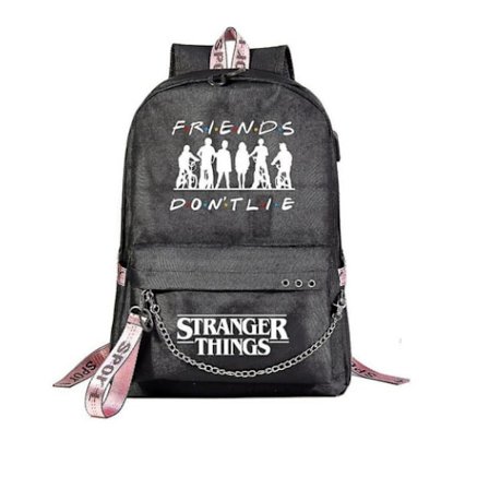 Stranger Things USB Ungdom Skolesekk Fritid Bånd Ryggsekk Skoleveske