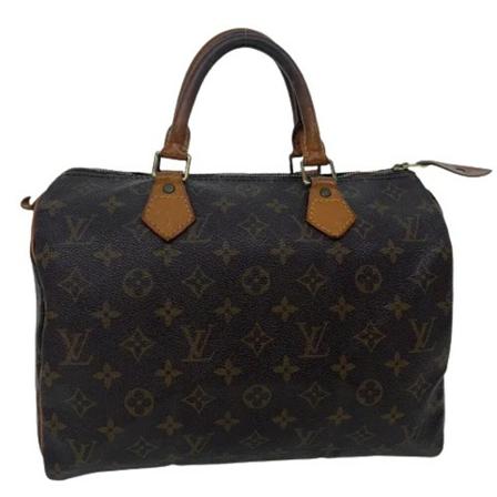 Louis Vuitton Vintage, Pre-owned Speedy 30 Monogram Handbag Bruin, Dames, Maat:ONE Size,leather