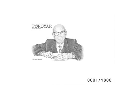 Færøerne - Cz. Slania 100 år - Postfrisk sorttryk