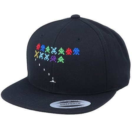 Gamerz - Black - snapback - Cap - Invasion From Space Black Snapback - Hatstore