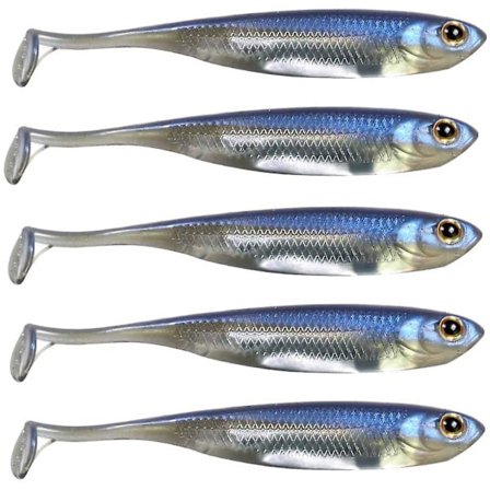 Simulerad Mjuk Fisk Reflexiva Bete Shad Flytande 5 St