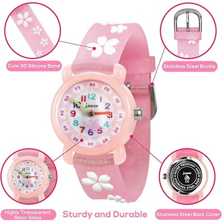 Børneure, 3d tegneserie analogt kvartsur, armbåndsur til drenge og piger, 30m vandtæt børneur, undervisningsure med silikonearmbånd