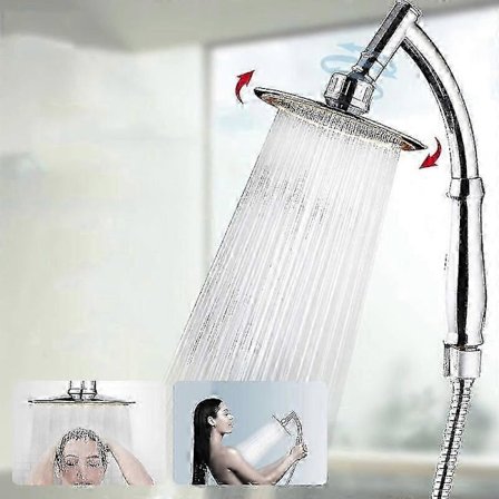 XXL Håndbruser - 5 stråletyper - Elegant design - 150 mm diameter