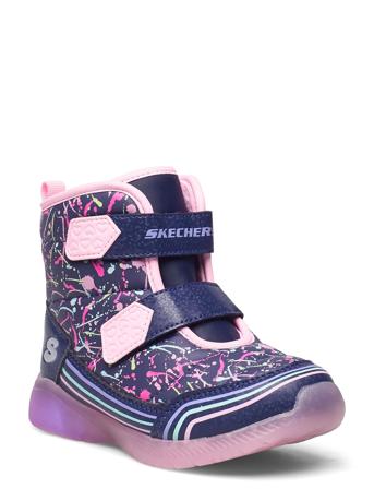 Girls S-Lights Power Paint Purple Skechers