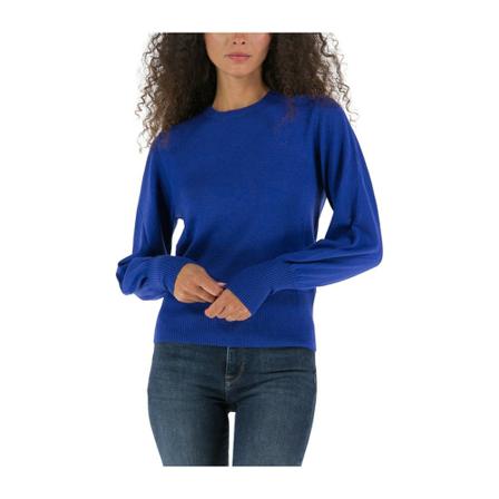 Armani Exchange Round-neck Strik Blå, Dame Striktrøjer, Størrelse: S