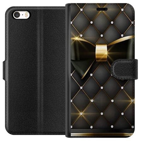 Kompatibelt Lommeboketui til Apple iPhone 5s Gullrosett