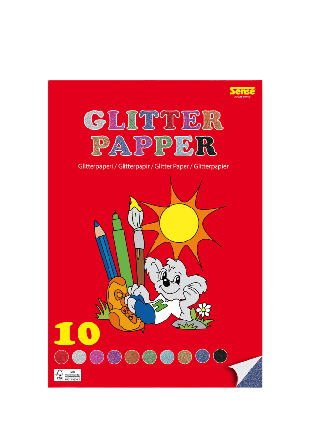 SENSE Glitterpapper Fsc A4 10 Färger Skapa & pyssla Unisex ONESIZE