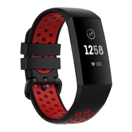 För Fitbit Charge 4 / Charge 3 / Charge 3 SE Watch Två färger Silikonersättningsrem Klockband