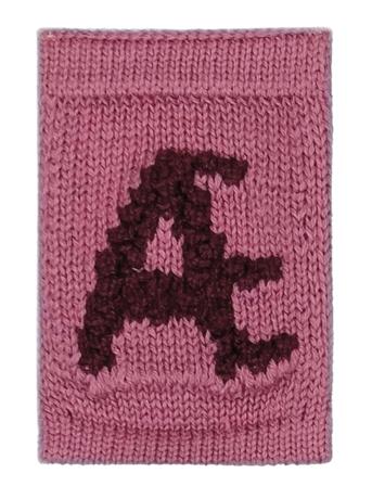 Knitted Letter Æ, Rose Home Kids Decor Decoration Accessories-details Pink Smallstuff