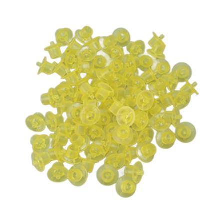 100 st drottningbiuppfödningskoppar i plast, livlig färg, biodling, bivaxkopp för biodlare, gul
