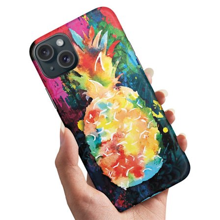 iPhone 15 - Skal/Mobilskal Regnbåg Ananas