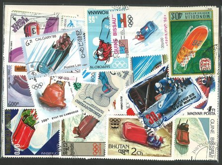 Bobslæde - 3 miniark og 25 frimærker