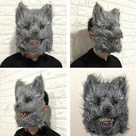 Blodig Skräck Cartoon Djur Mask Halloween Fest Blodig Cosplay Plysch Mask (FMY)