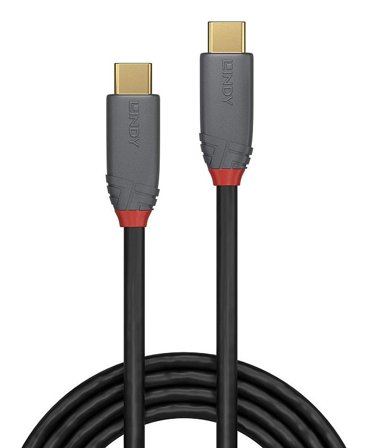 Lindy Anthra Line - USB type C-kabel - 24 pin USB-C til 24 pin USB-C - 50 cm