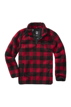 Veste Brandit Teddyfleece Troyer Rouge/Noir L