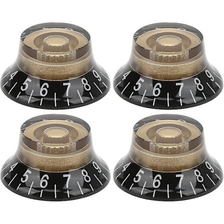 Topphatt-knapper Elektrisk Gitar Volum Tonekontroll Potensiometer Svart Toneknapper Sett Vintage