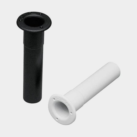 Porta-cana para barco (embutido), para 1 vara de pesca, plástico, branco