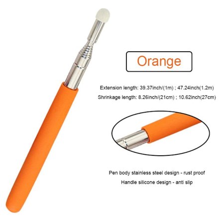 Infällbar Teaching Stick Whiteboard Pointer Penna ORANGE 1M 1M