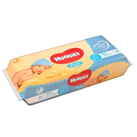 Huggies Huggies Wipes Pure 56 stk, Medicin & Pleje, Badetid, Vådservietter