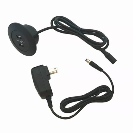 Dold USB Paneluttag Skrivbordsinbäddad Dubbel USB-uttag för Telefonladdning