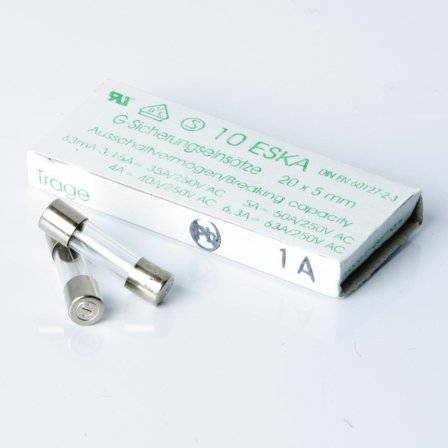 Nordic Quality Glas säkring - slow, 1A