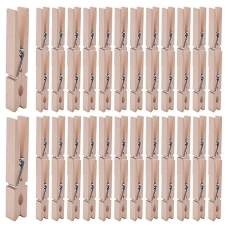 Klädnypor Kraftiga Utomhus med Fjäder, Träklädnypor för Hantverk och Hängande Kläder på Cl