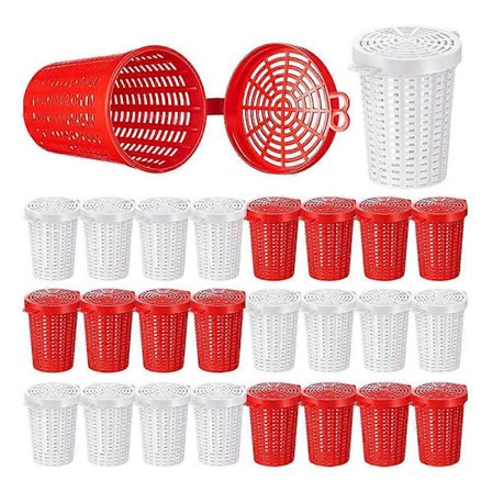 20 stk Fiske Bete Bur Felle Fisk Lokkemat Mater Kurv Plast Bete Bøtte For Kreps Reke Mark Krabbe Karp