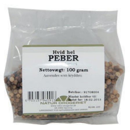 Natur Drogeriet Peber hvid 100 g, Helse & Madvarer, Krydderier, Peber