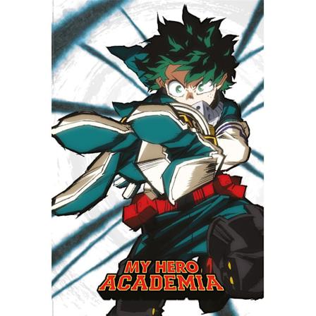 My Hero Academia Deku Power Poster En Storlek Vit/Grön/Röd White/Green/Red One Size