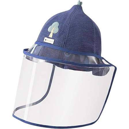 Baby Mask Hat med klar visir för barn pojkar flickor sommar UV Pro