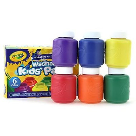 Tvättbar barnfärg 10 färger, 6 färger 6 färg