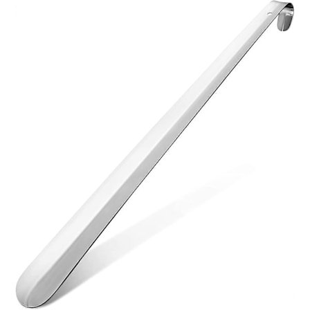 1 stk. skohorn i rustfrit stål, metal skohorn Langt skohorn, meget stabilt design, til alle, 42 cm