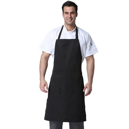 Mordely Kockförkläde Clean Pinafore SVART