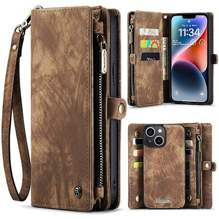 Til iPhone 14 CaseMe 008 Aftagelig Multifunktionel Læder Telefon Cover