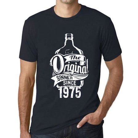 T-shirt för män The Original Sinner Since 1975 – The Original Sinner Since 1975 – 48 Years Vintage 48th Birthday Gift T-Shirt