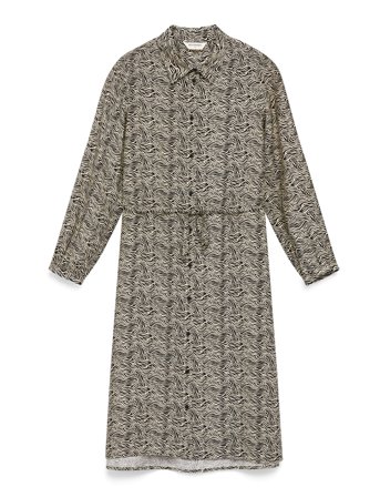 Mschcielo Amabella Shirt Dress Aop Grey MSCH Copenhagen