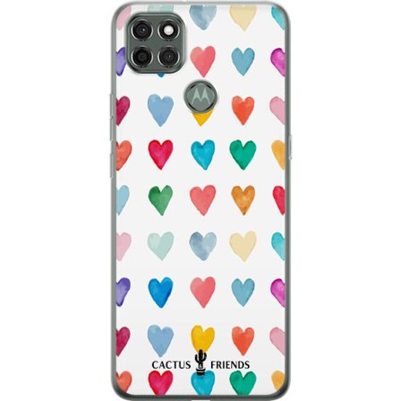 Yhteensopiva Puhelinkuori Motorola Motorola Moto G9 Power Cactus and Friends - Watercolor Love Grid